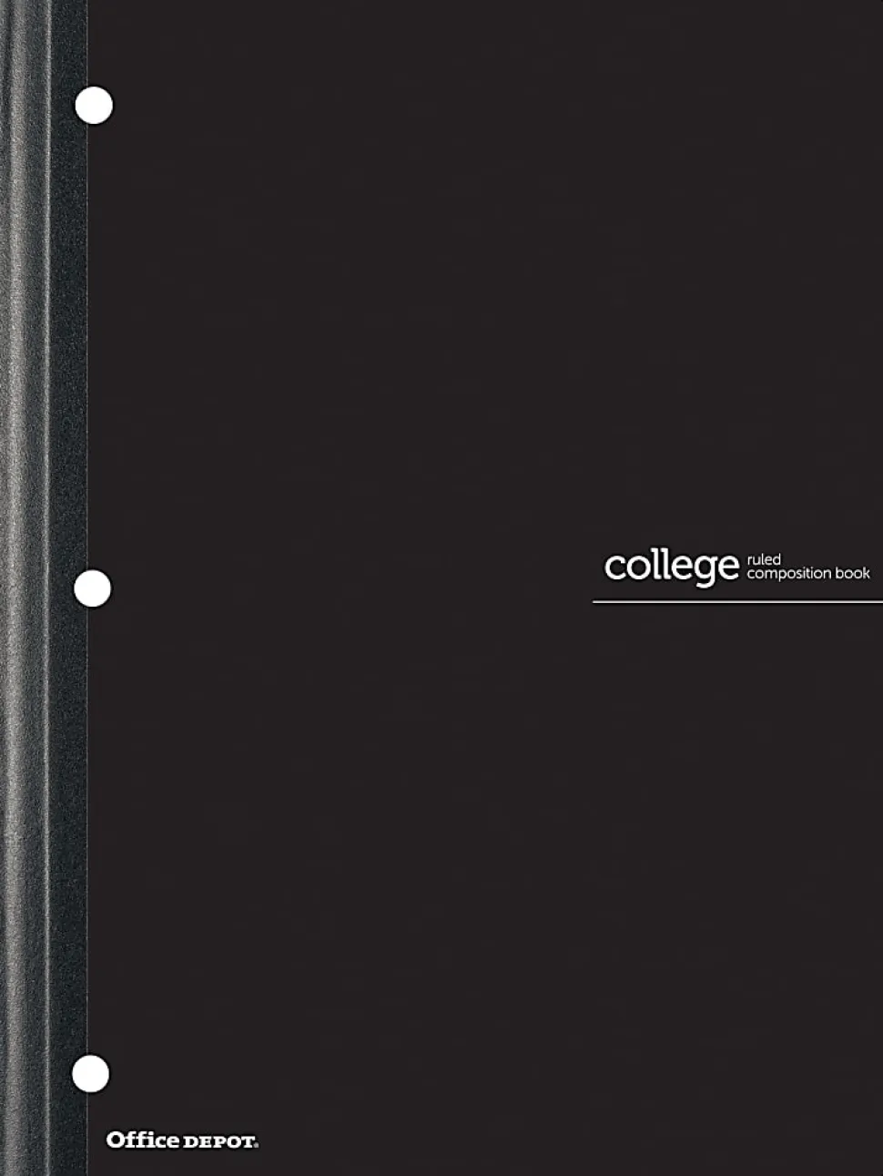 Office Depot® Brand Composition Book, 8-1/2" x 11", College Ruled, 80 Sheets, Black