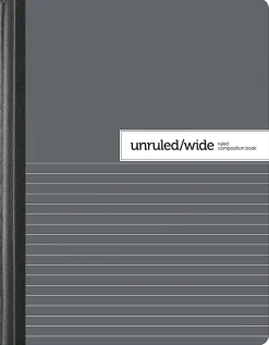 Office Depot® Brand Composition Book, 7-1/2" x 9-3/4", Unruled/Wide Ruled, 100 Sheets, Gray/White