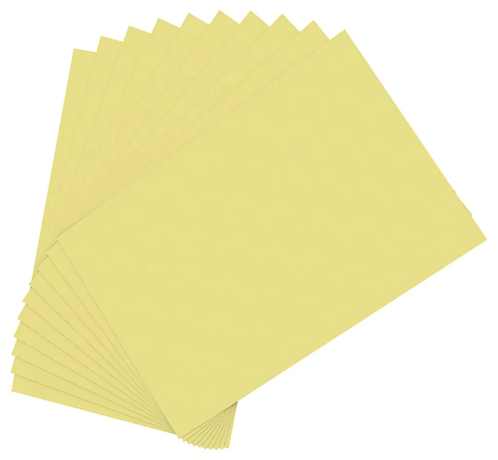 Office Depot® Brand Construction Paper, 12" x 18", 100% Recycled, Yellow, Pack Of 50 Sheets