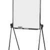 Office Depot® Brand Convertible Table/Footbar Non-Magnetic Dry-Erase Whiteboard Presentation Easel, 67" x 30-1/2", Metal Frame With Black Finish