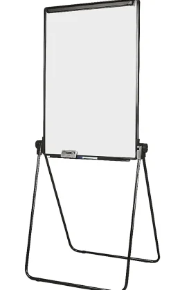 Office DepotĀ® Brand Convertible Table/Footbar Non-Magnetic Dry-Erase Whiteboard Presentation Easel, 67" x 30-1/2", Metal Frame With Black Finish