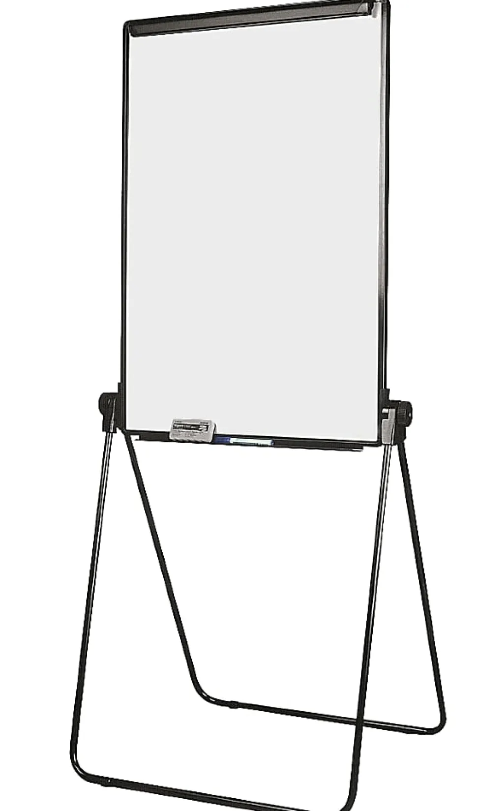 Office Depot® Brand Convertible Table/Footbar Non-Magnetic Dry-Erase Whiteboard Presentation Easel, 67" x 30-1/2", Metal Frame With Black Finish