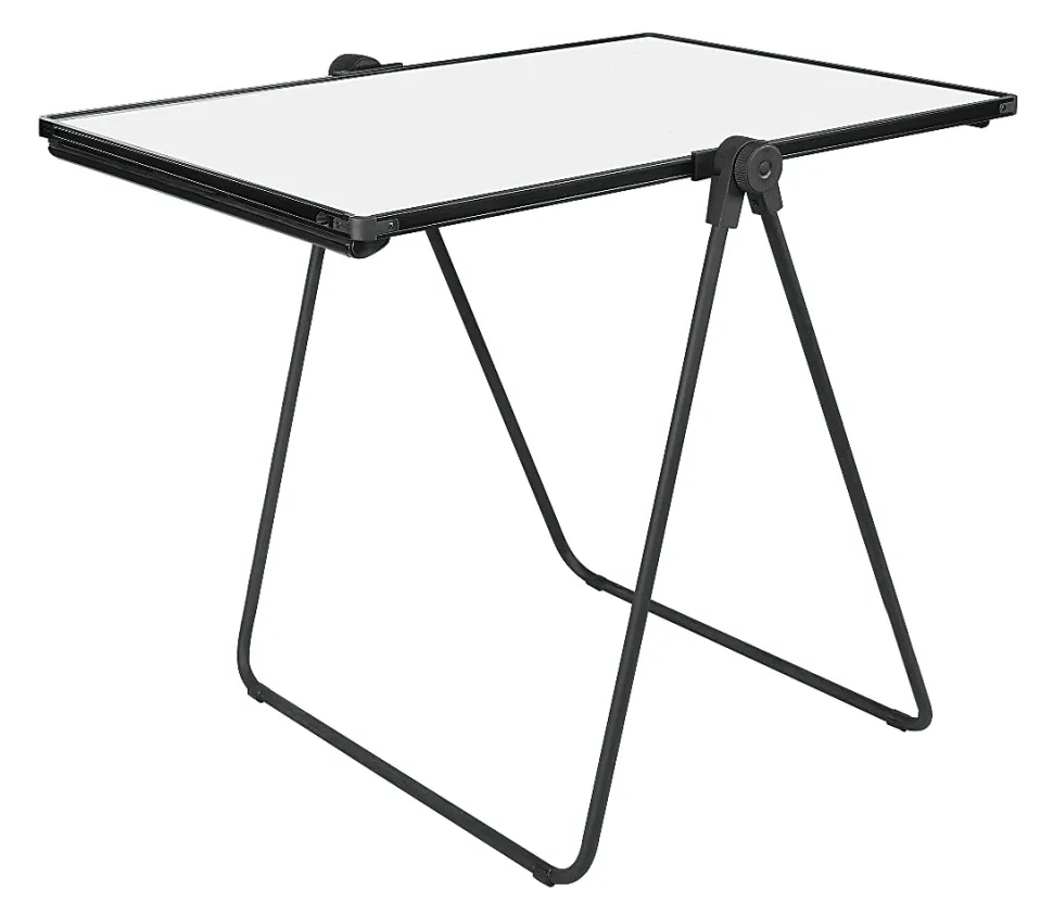 Office Depot® Brand Convertible Table/Footbar Non-Magnetic Dry-Erase Whiteboard Presentation Easel, 67" x 30-1/2", Metal Frame With Black Finish