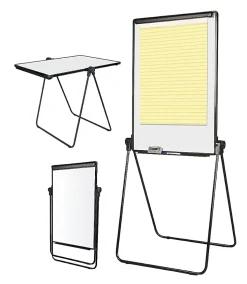 Office Depot® Brand Convertible Table/Footbar Non-Magnetic Dry-Erase Whiteboard Presentation Easel, 67