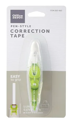 Office Depot® Brand Correction Tape Pen, Opaque White