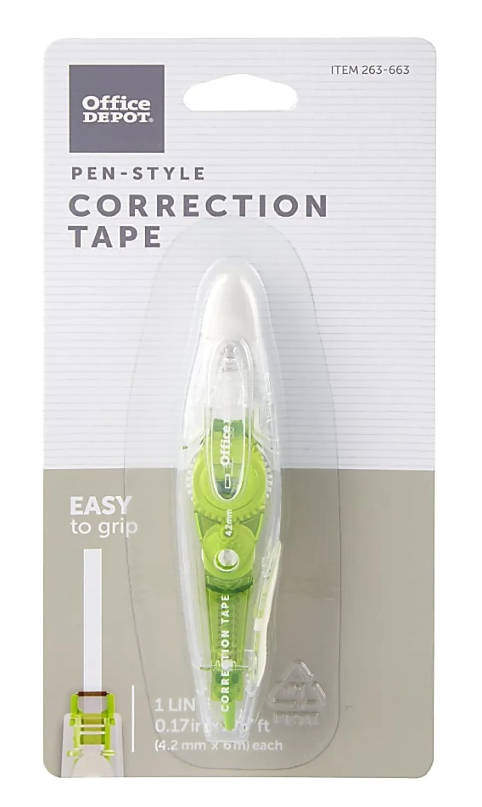 Office Depot® Brand Correction Tape Pen, Opaque White