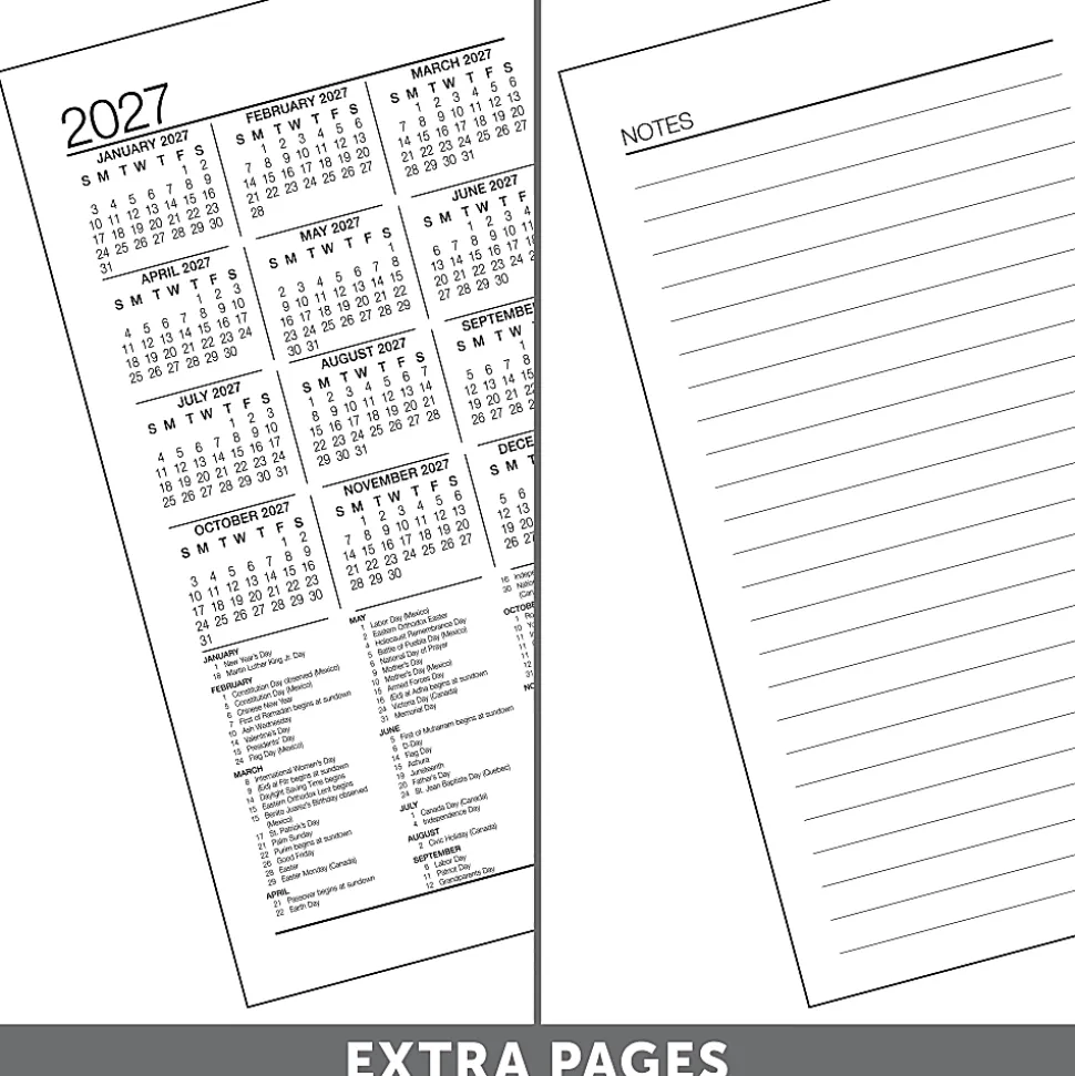 Office Depot Brand Daily Desk Calendar Refill, 3 1/2" x 6", White, January 2026 to December 2026, SP717D5026