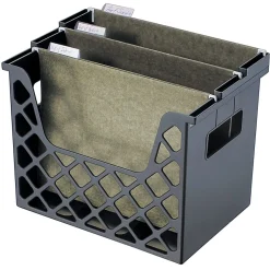 Office Depot® Brand Desktop Storage File Organizer, Letter/Legal Size, 30% Recycled, Black
