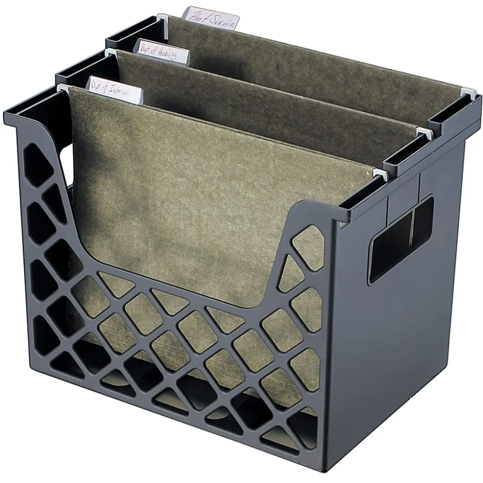 Office Depot® Brand Desktop Storage File Organizer, Letter/Legal Size, 30% Recycled, Black