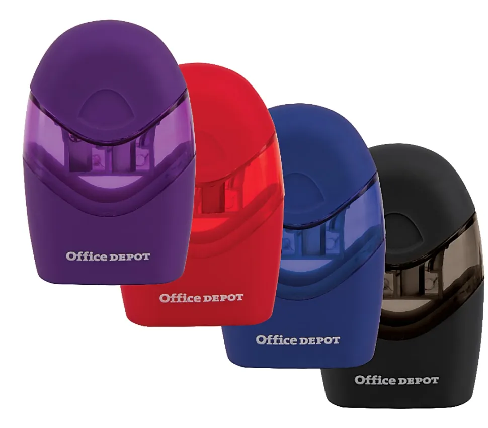 Office Depot® Brand Double-Hole Manual Pencil Sharpener, Assorted Colors