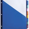 Office Depot® Brand Double-Pocket Insertable Plastic Divider, 8-Tab, 9" x 11", Assorted Colors