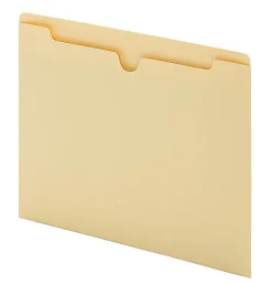 Office DepotĀ® Brand Double-Top Flat File Jackets, 8 1/2" x 11", Letter Size, Manila, Pack Of 25