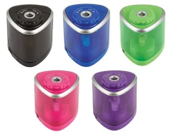 Office Depot® Brand Dual-Powered Pencil Sharpener, Assorted Colors