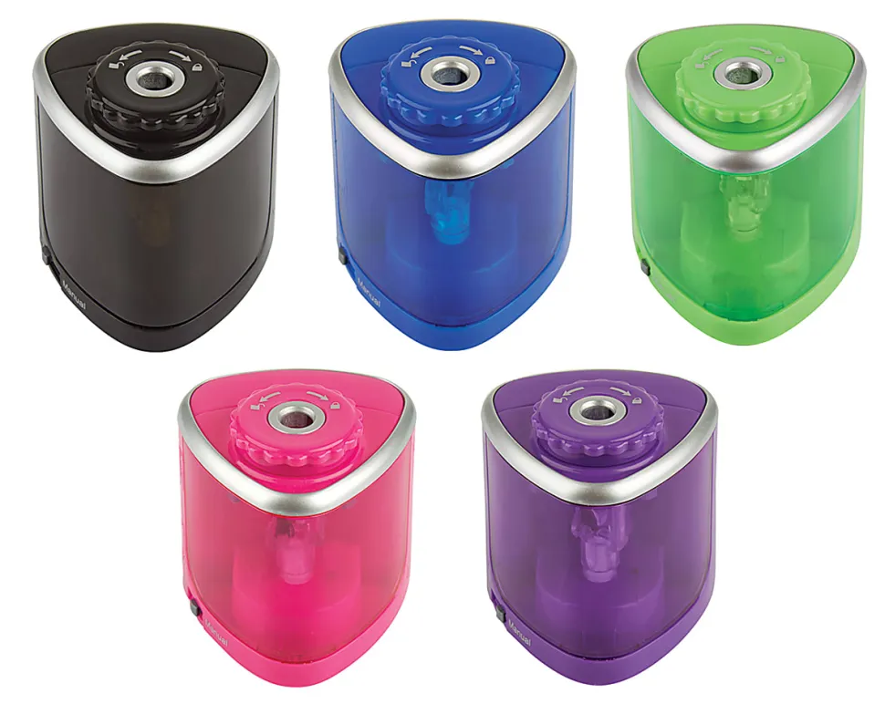 Office Depot® Brand Dual-Powered Pencil Sharpener, Assorted Colors