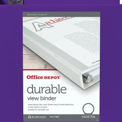 Office Depot® Brand Durable View 3-Ring Binder, 3