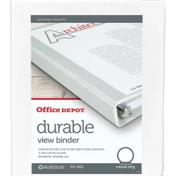 Office Depot® Brand Durable View 3-Ring Binder, 1/2