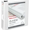 Office Depot® Brand Durable View 3-Ring Binder, 3" Round Rings, White