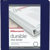 Office Depot® Brand Durable View 3-Ring Binder, 1 1/2" Round Rings, Blue