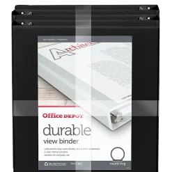 Office Depot® Brand Durable View 3-Ring Binder, 1 1/2
