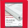 Office Depot® Brand Durable View 3-Ring Binder, 1 1/2" Round Rings, Red