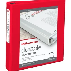 Office Depot® Brand Durable View 3-Ring Binder, 1 1/2