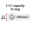Office Depot® Brand Durable View 3-Ring Binder, 1 1/2" D-Rings, Blue