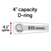 Office Depot® Brand Durable View 3-Ring Binder, 4" Slant Rings, Black