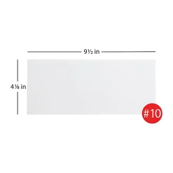 Office Depot® Brand Envelopes, 4-1/8" x 9-1/2", Clean Seal, White, Box Of 500
