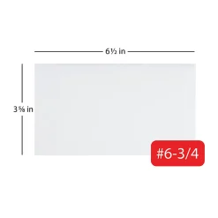 Office DepotĀ® Brand Envelopes, 3-5/8" x 6-1/2", Gummed Seal, White, Box Of 100