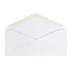 Office Depot® Brand #10 Envelopes, Left Window, 30% Recycled, Gummed Seal, White, Box Of 250
