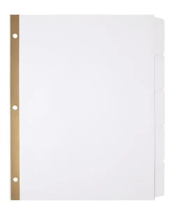 Office DepotĀ® Brand Erasable Big Tab Dividers, 5-Tab, White, Pack Of 2 Sets