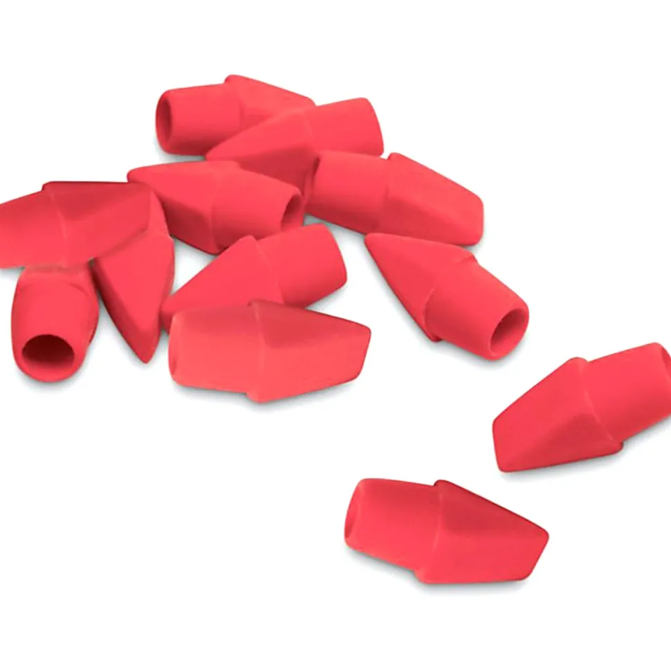 Office Depot® Brand Eraser Caps, Red, Pack Of 12 Eraser Caps