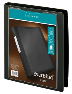 Office Depot® Brand EverBind™ View 3-Ring Binder, 1" D-Rings, Black