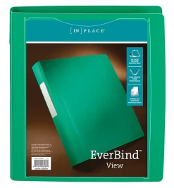 Office Depot® Brand EverBind⢠View 3-Ring Binder, 1" D-Rings, Green