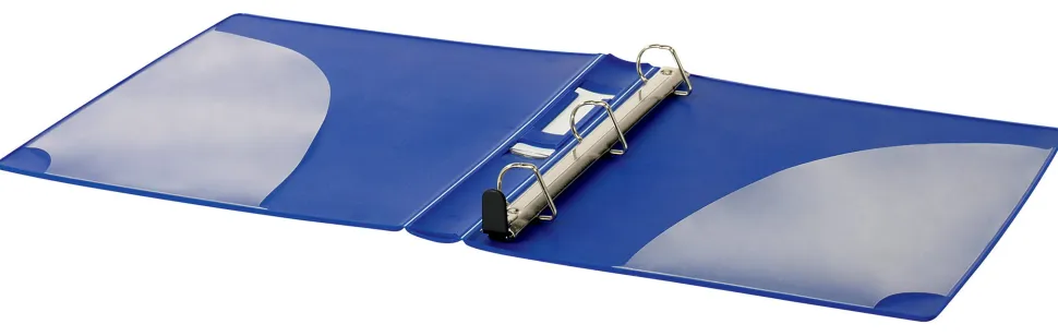 Office Depot® Brand EverBind™ View 3-Ring Binder, 1" D-Rings, Blue