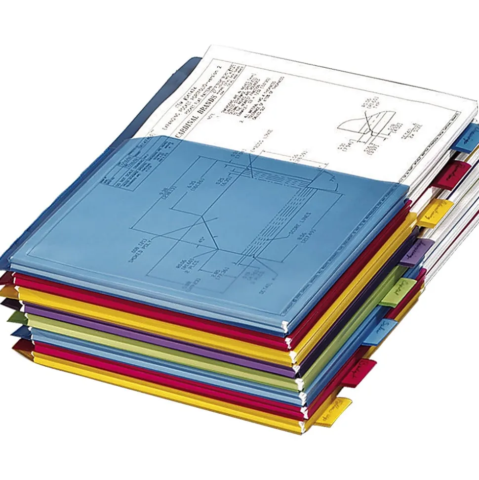 Office Depot® Brand Expanding Index Dividers, 8 Tabs, Assorted, Pack Of 8