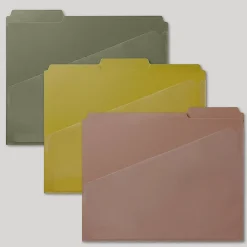 Office DepotĀ® Brand Fashion File Folders With Slash Pocket, 1/3 Cut, Letter Size, Field Notes, Pack Of 3 Folders