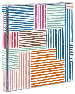 Office Depot® Brand Fashion 3-Ring Binder, 1" Round Rings, Multicolor Geo