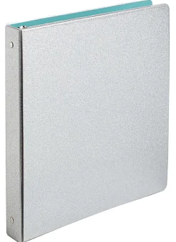 Office Depot® Brand Fashion 3-Ring Binder, 1" Round Rings, Silver Glitter