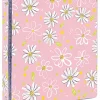 Office Depot® Brand Fashion 3-Ring Binder, 1" Round Rings, Pink Flower