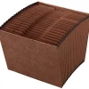 Office Depot® Brand Faux Leather Expanding File, A-Z, 21 Pockets, Letter Size (8-1/2" x 11"), 1-3/4" Expansion, Brown