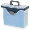 Office Depot® Brand File Box, Small, Letter Size, Clear/Blue