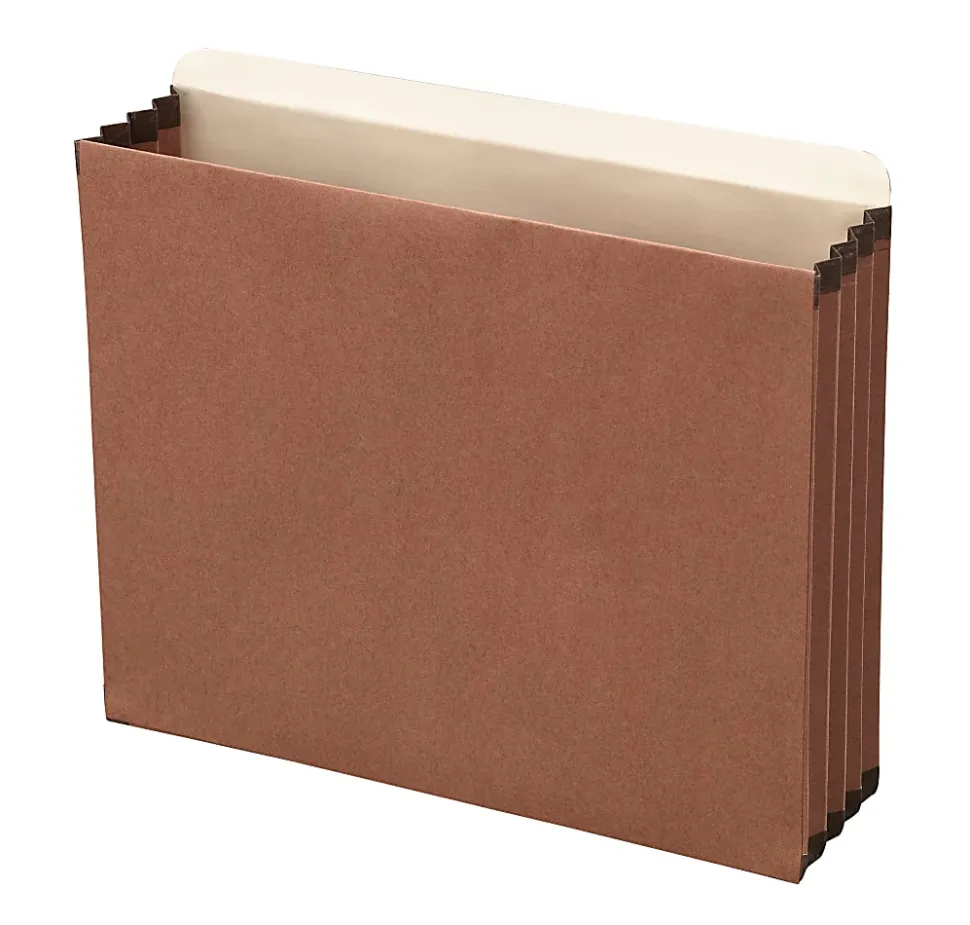 Office Depot® Brand File Cabinet Pockets, 3-1/2" Expansion, Letter Size, Brown, Pack Of 5