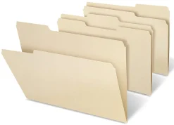Office Depot® Brand File Folders, Letter Size, 100% Recycled, Manila, Pack Of 100
