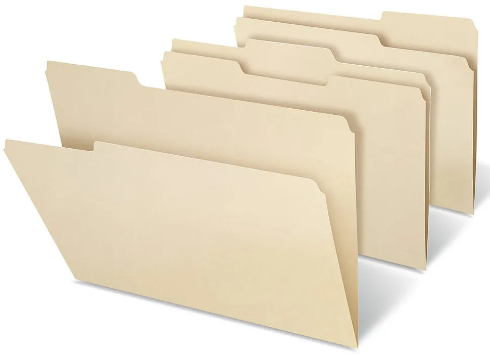 Office Depot® Brand File Folders, Letter Size, 100% Recycled, Manila, Pack Of 100