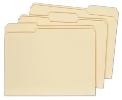 Office Depot® Brand File Folders, Letter Size, 100% Recycled, Manila, Pack Of 100