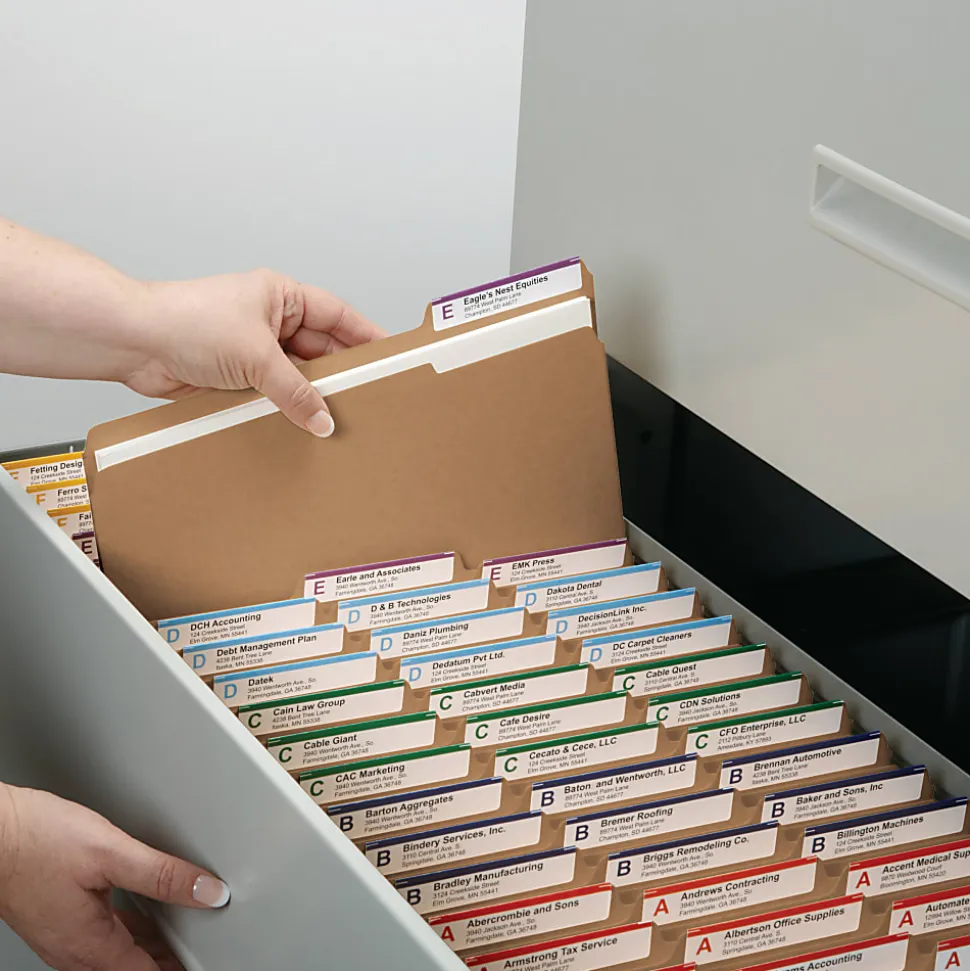 Office Depot® Brand File Folders, 1/3 Cut, Legal Size (8-1/2" x 14"), 3/4" Expansion, Kraft, Box Of 100