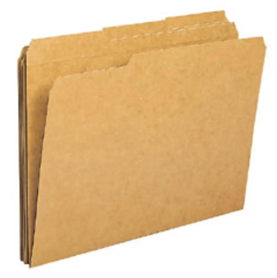 Office Depot® Brand File Folders, 1/3 Cut, Legal Size (8-1/2" x 14"), 3/4" Expansion, Kraft, Box Of 100