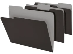 Office Depot® Brand File Folders, 1/3 Cut, Letter Size, Black, Box Of 100 Folders