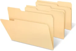 Office Depot® Brand File Folders, 1/3 Tab Cut, Letter Size, Manila, Pack of 24 Folders